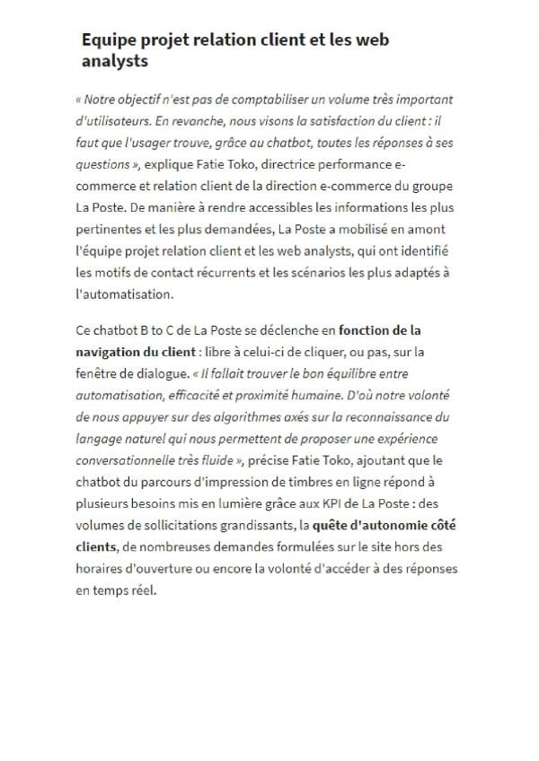 ChatBot MTEL Les Echos 2