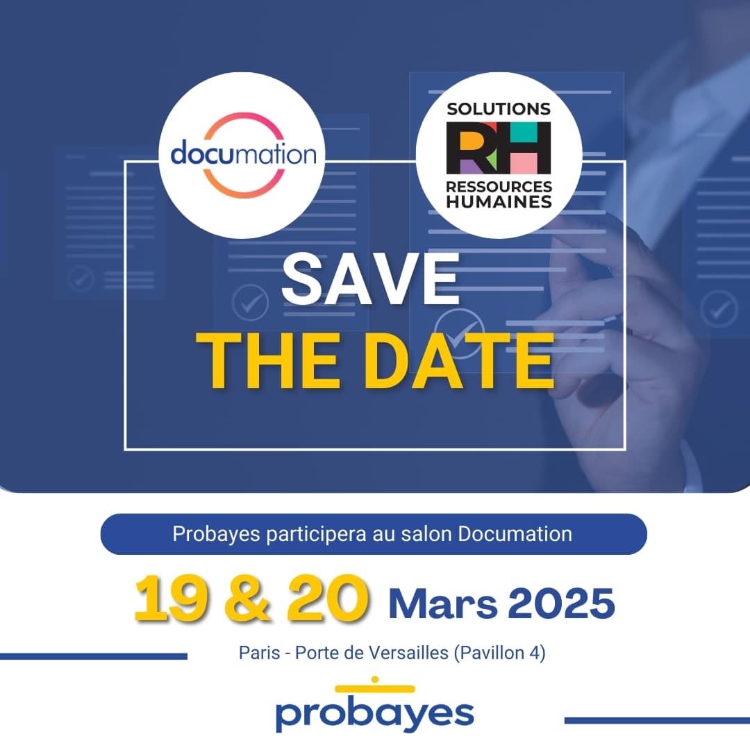 Probayes sera présent aux salons Documation et Solutions RH à Paris